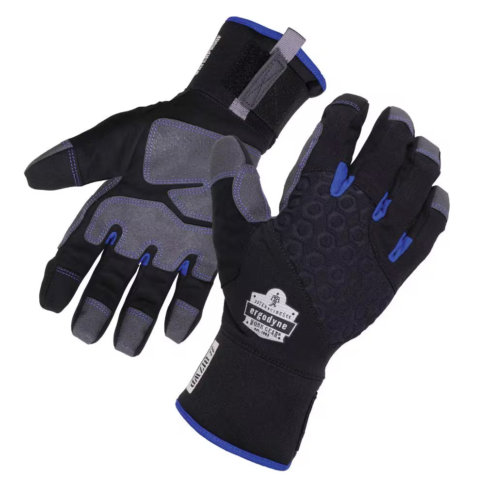 Proflex 817WP Medium Black Reinforced Thermal Waterproof Utility Gloves