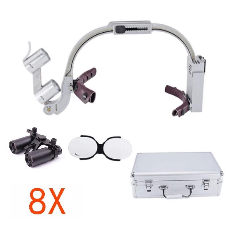 Dental Nosal Throat Ear ENT Headlight Loupes 2.5x-8x Magnification