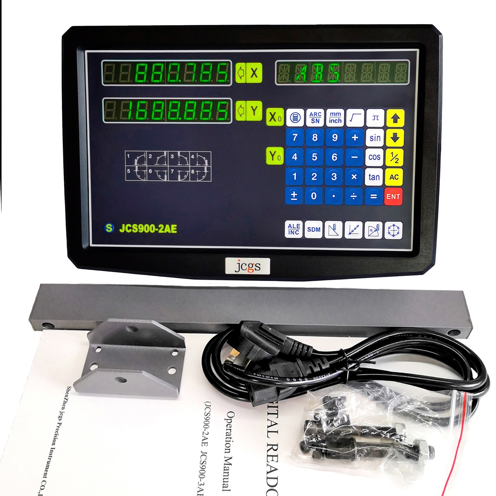 2 Axis DRO Digital Readout Linear Scale For Milling Lathe Machine High Precision