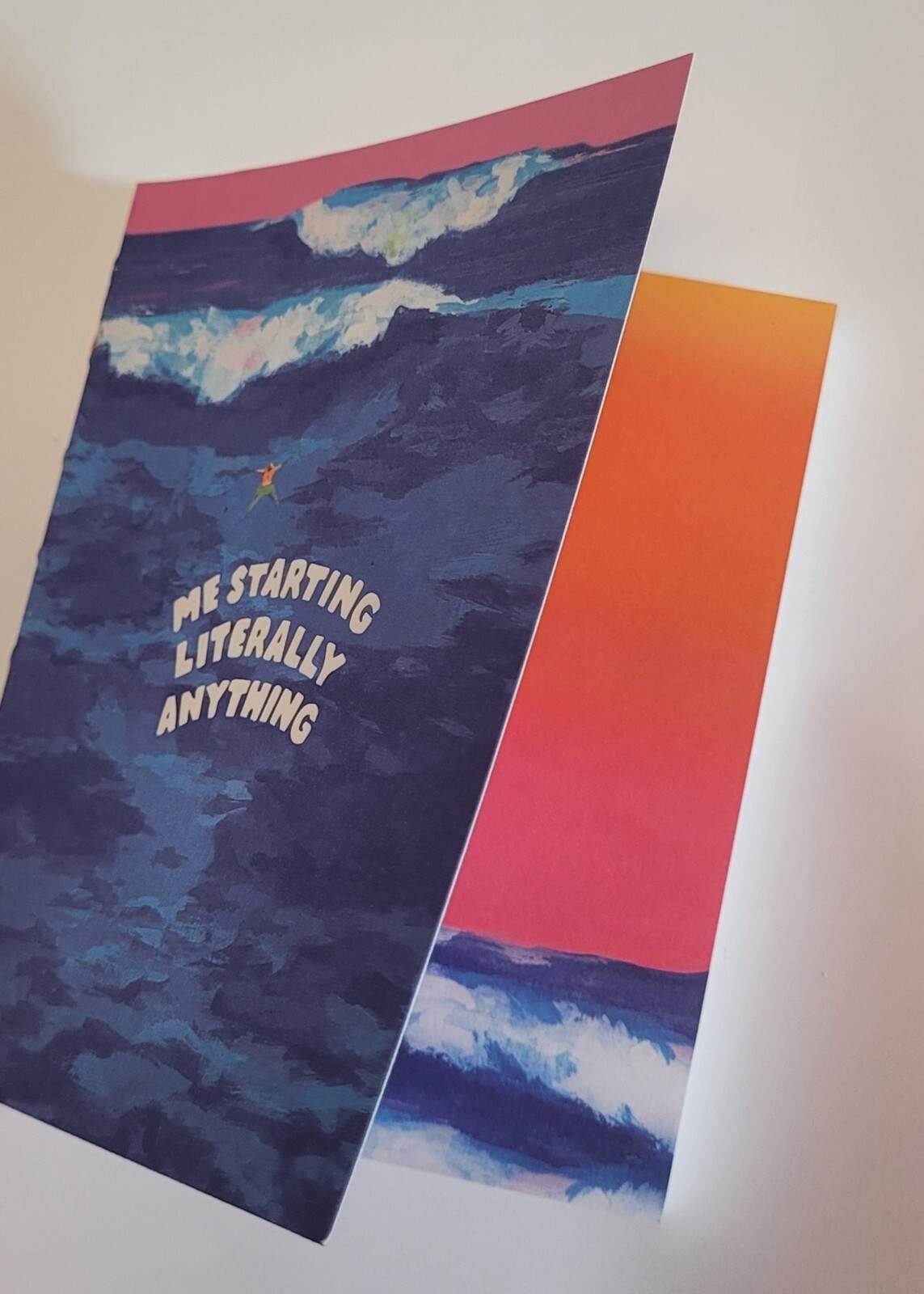 Cute Blank Journal Me Starting Literally Anything, Em & Friends, 128 page, Notes