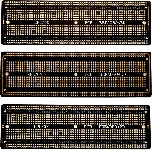 6.8×2.05 Solderable Prototype PCB Board Kit 3pcs Breadboard Elect Color: Black