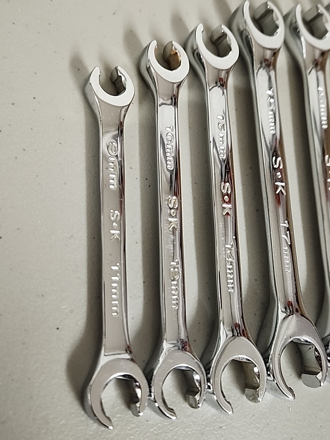 SK Tools USA 6 Piece Flare Nut Wrench Set 6 Point Metri 9MM to 21MM