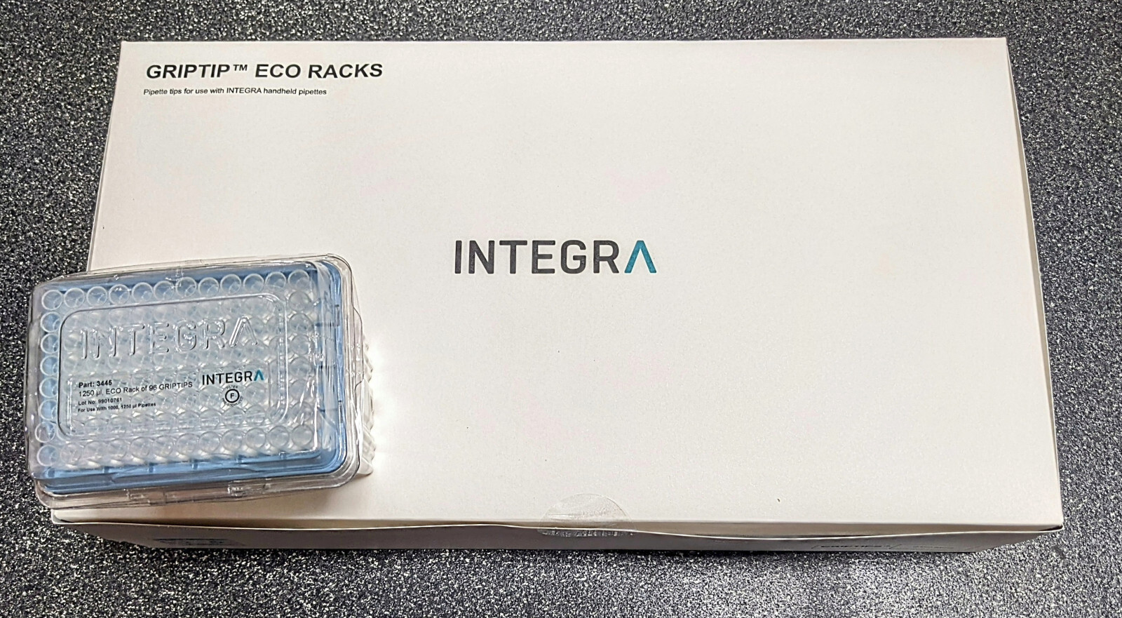 4 Cases Integra 1250ul GripTip 3445 Pre-Sterilized 10 ECO Racks of 96tips