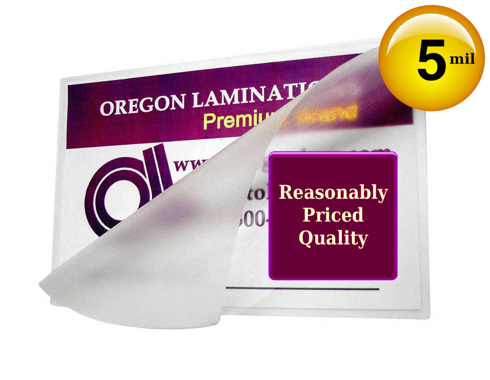 200/pack School ID Cards Hot Laminating Pouches 5 Mil 2-1/2 x 3-5/8 Clear