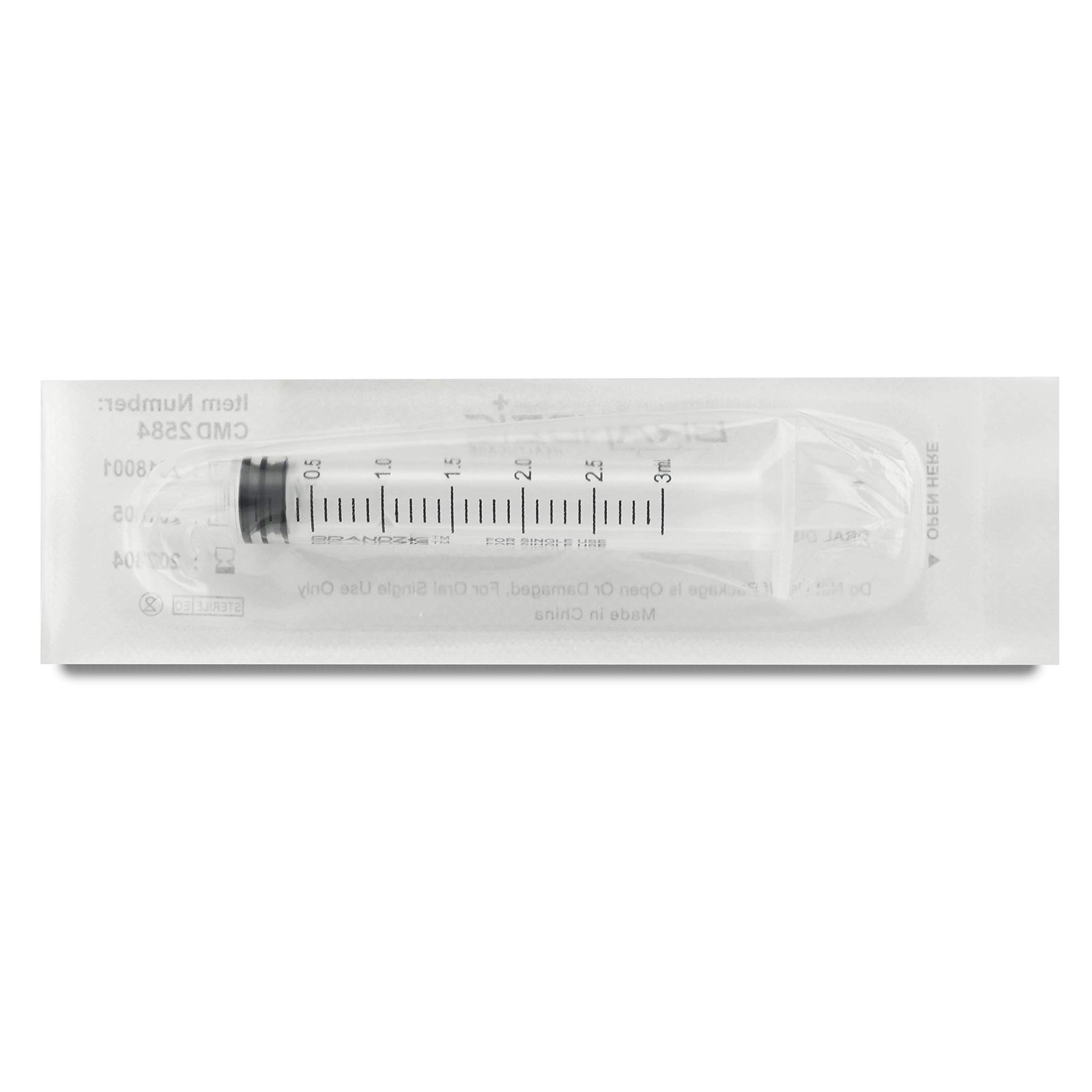 Brandzig 3ml Syringe – 100 Pack – Luer Slip Tip, No 100 Count (Pack of 1)