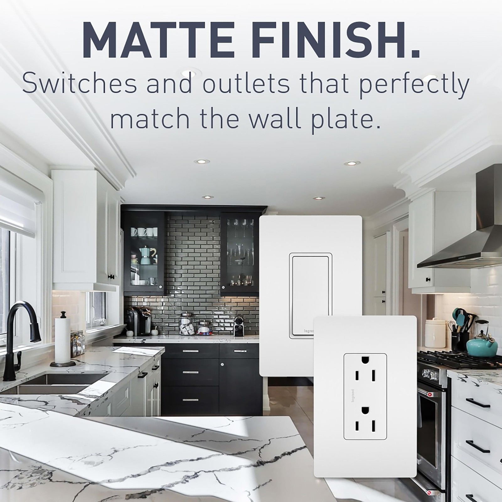 Legrand Radiant 15 Amp GFCI Decorator Duplex Outlet White 1 Pack