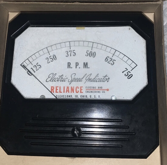 VTG Reliance C739F – 0-750 RPM Electric Speed Indicator New Open Box