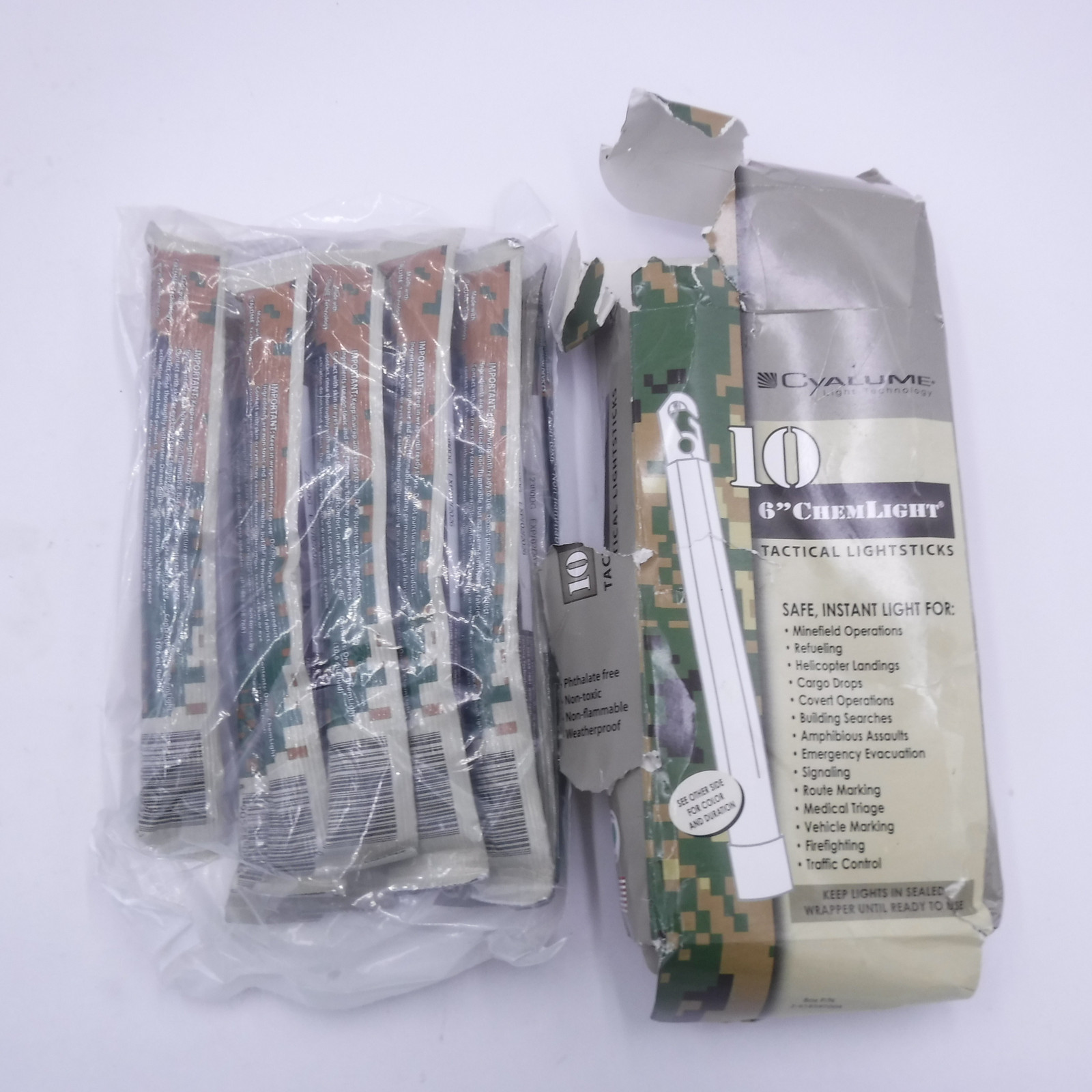 10 Pack CYALUME TECHNOLOGIES Chemlight 8 Hour Light stick 6″ Length EXP 02/2026