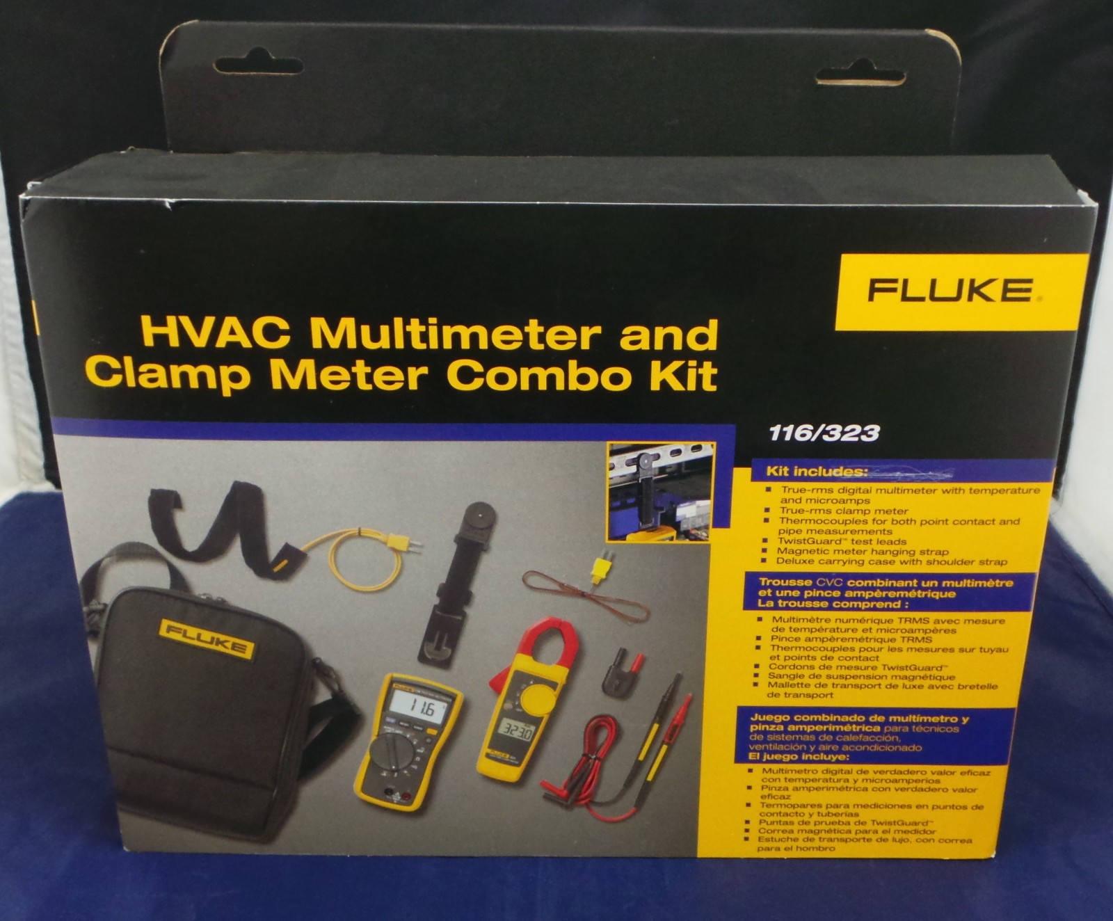Fluke 116/323 HVAC Combo Kit and Klein Tools Multimeter and Clamp Meter NEW