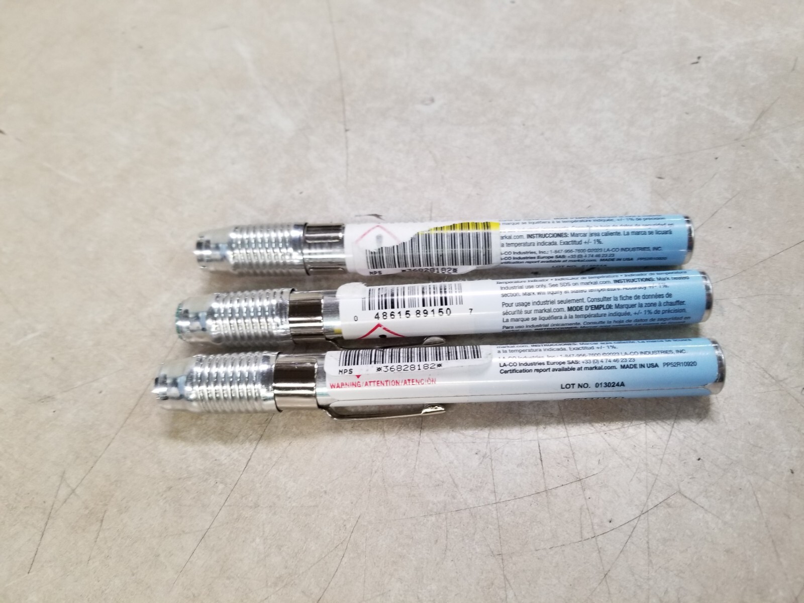 LOT OF 3 MARKAL 89150 THERMOMELT HEAT-STIK, °F 150/°C 66,