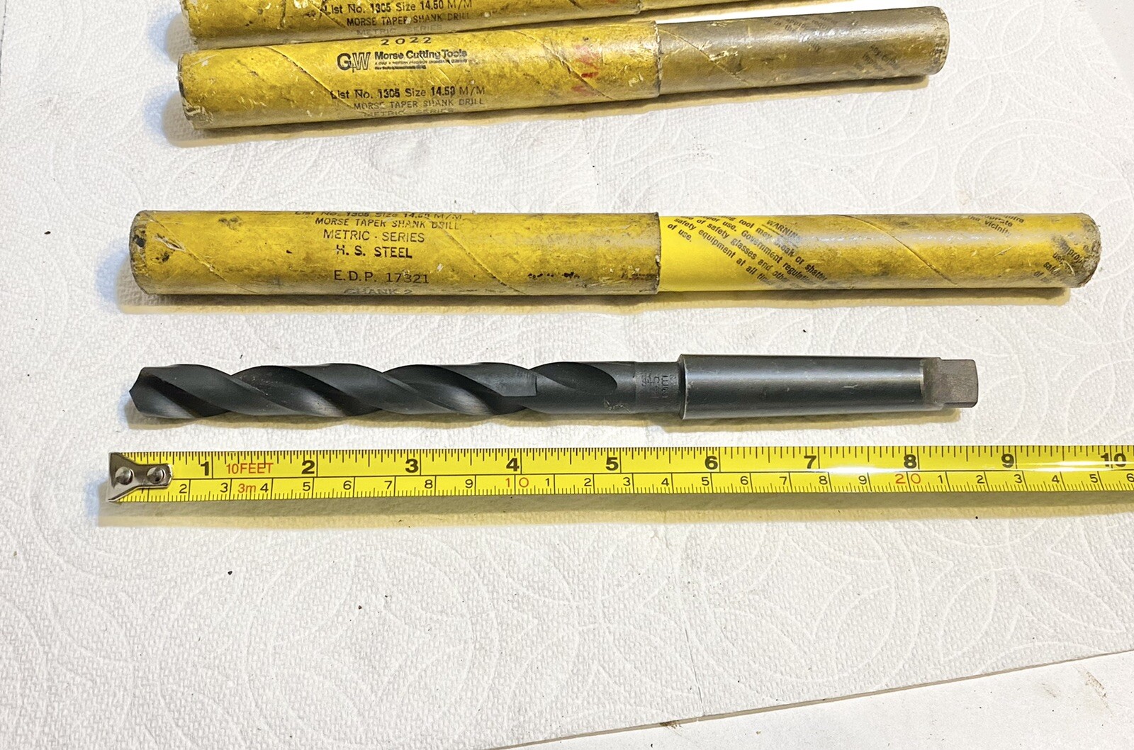 14.50 mm Morse Cutting Tools #2 MT Shank HSS Drill Bits (lot Of 3)