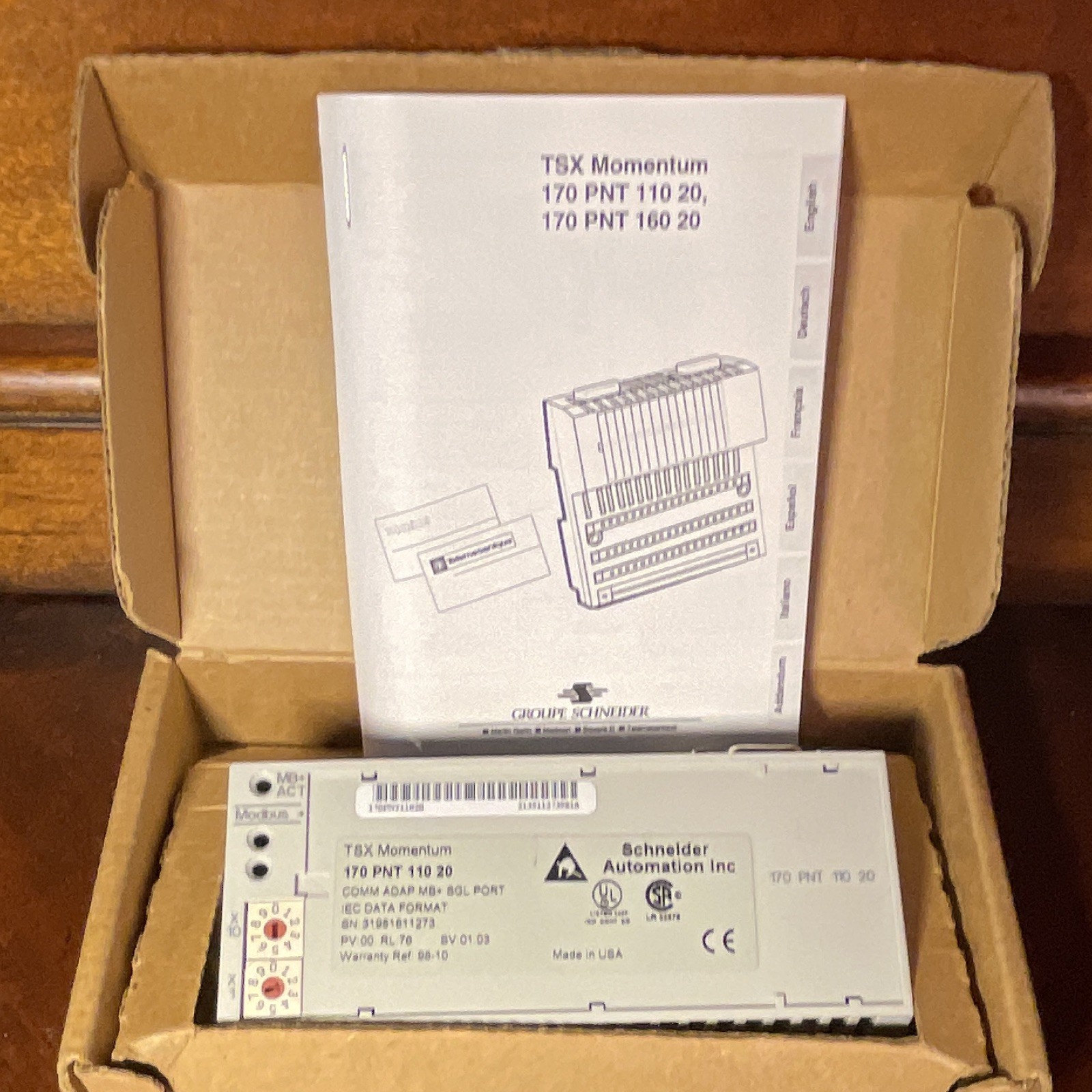 Schneider TSX Momentum 170 PNT 110 20 Modbus Plus Adapter