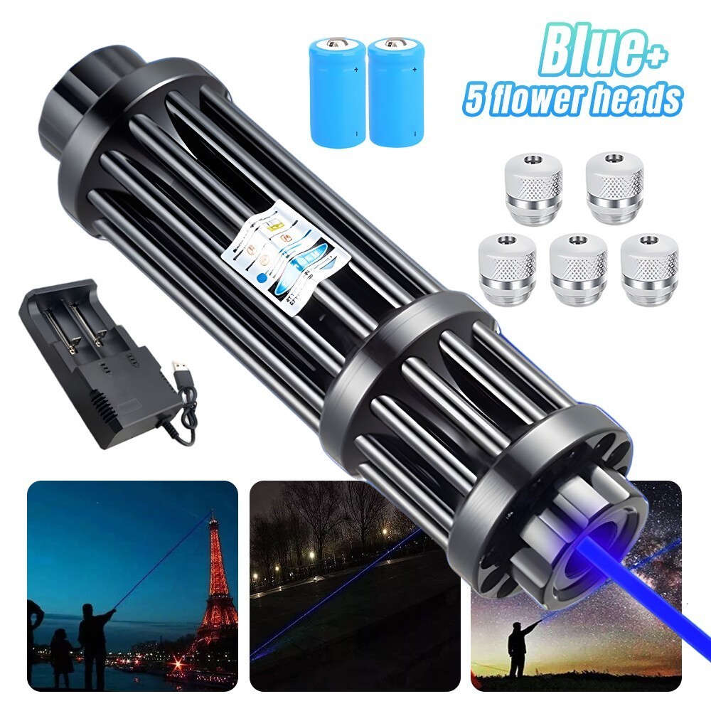 New 450nm Laser Pointer Pen Visible Beam Light Zoom Focus Lazer Blue US