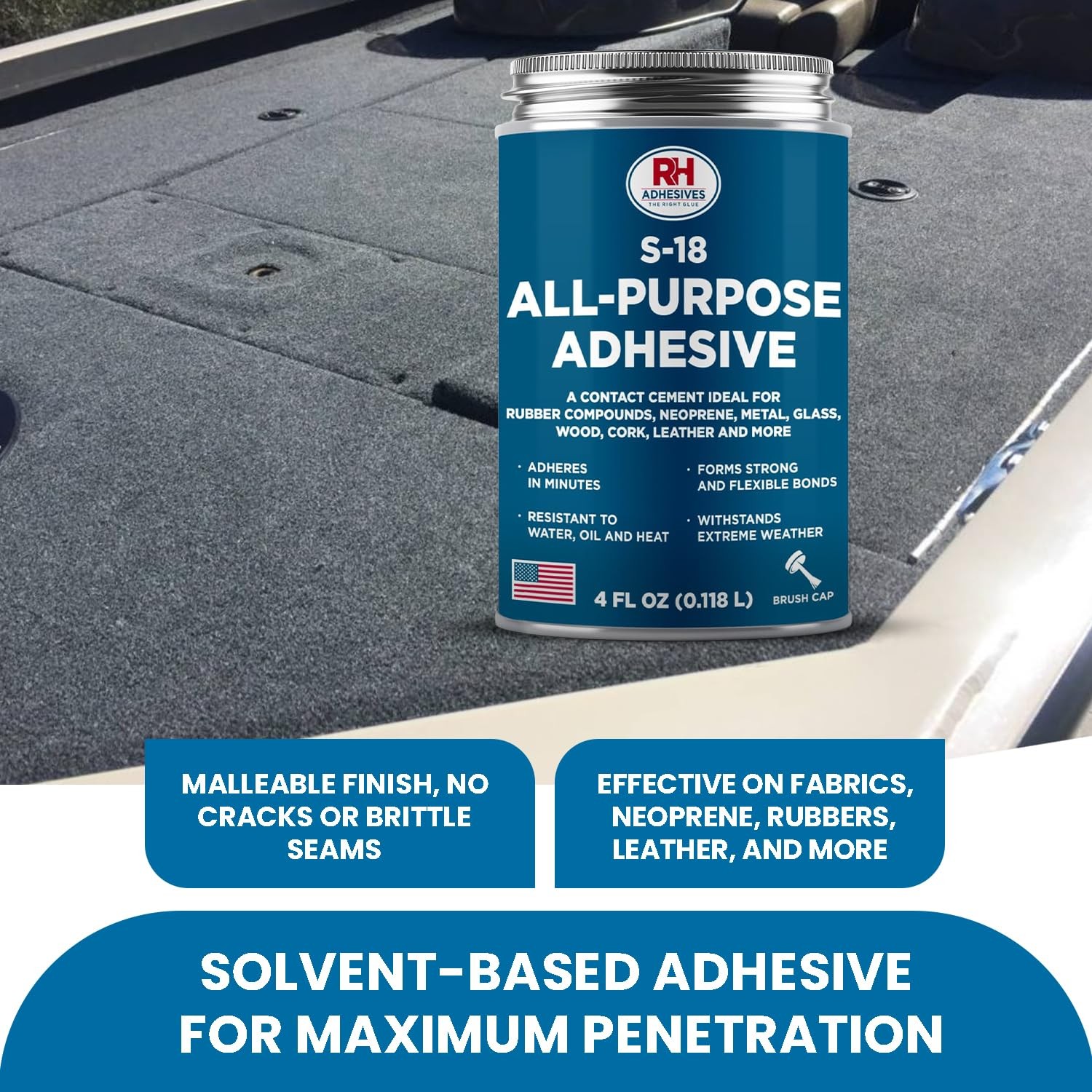 S-18 All-Purpose Adhesive, 4 oz. can – Multi-Purpose, Rubber, Metal, Leather,…
