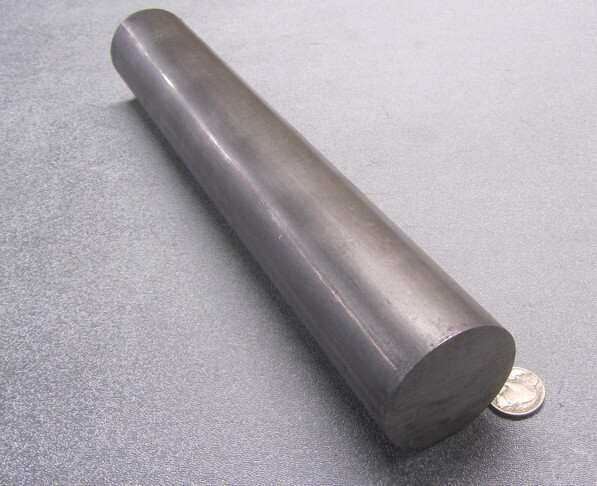 12L14 Steel Unpolished Rod Round Bar, 2.00″ Dia x 1 Foot Length