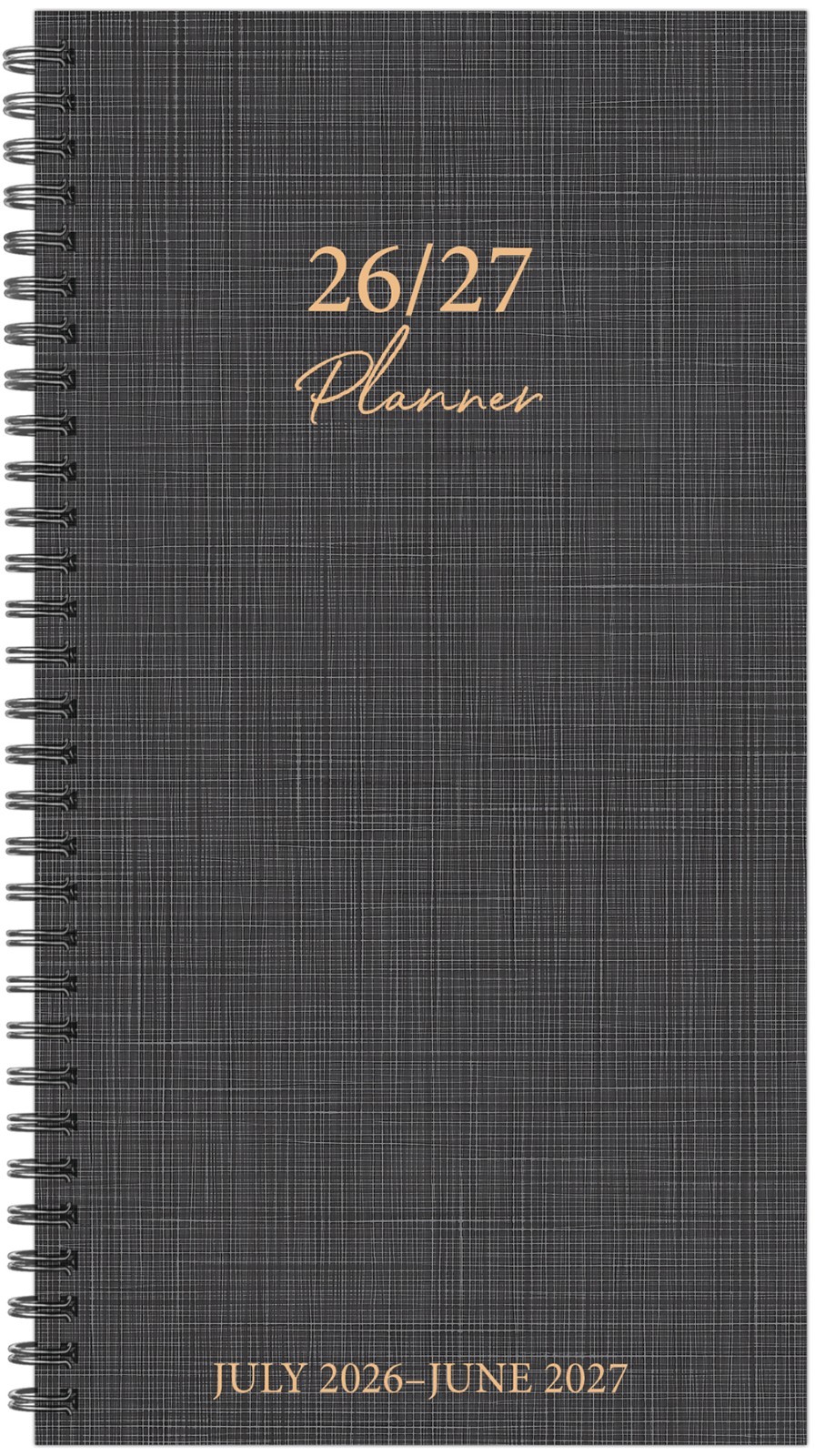 Graphite Grid AY July 2026-June 2027 3.5″ x 6.5″ Softcover Weekly Spiral Planner