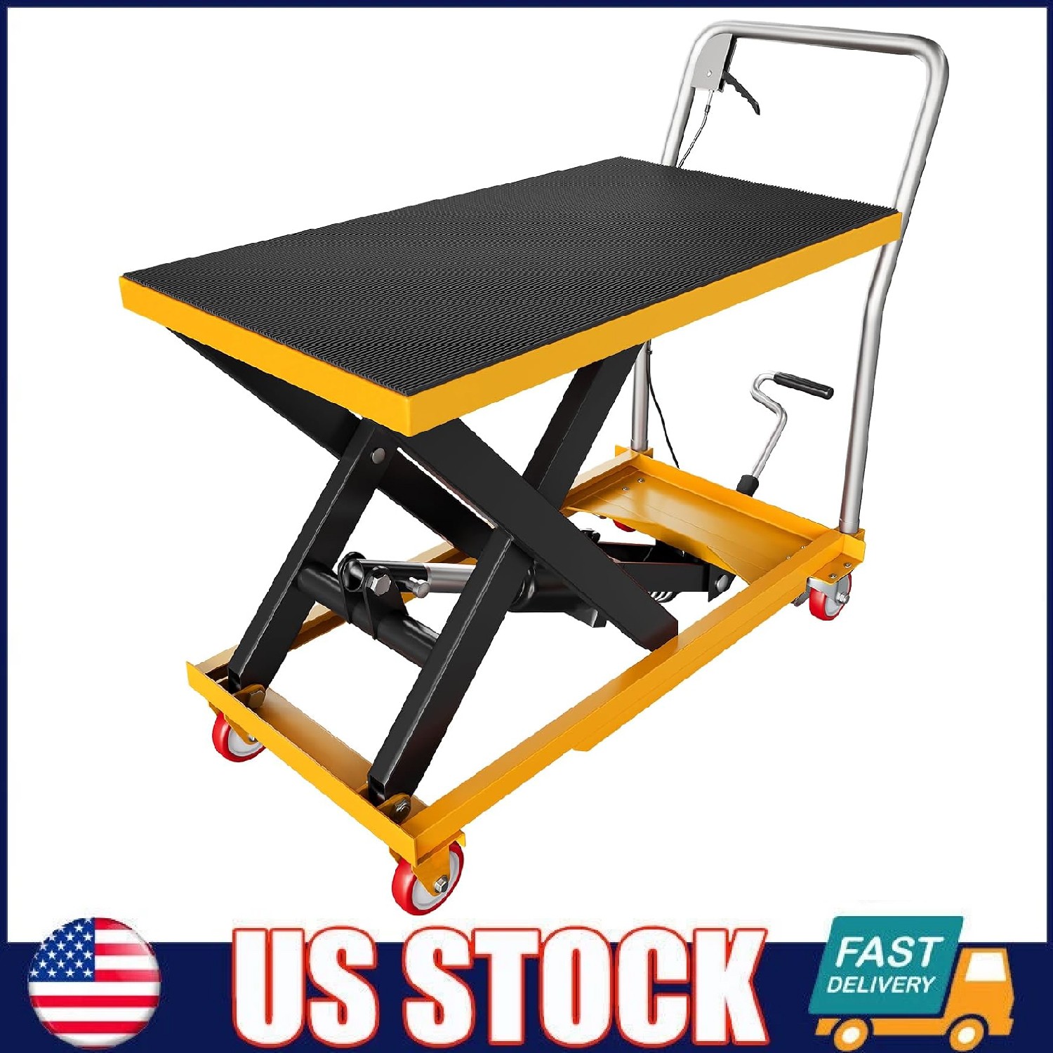 28.5″ Hydraulic Lift Table Cart ,500 Lbs Capacity Single Scissor Lifting Table