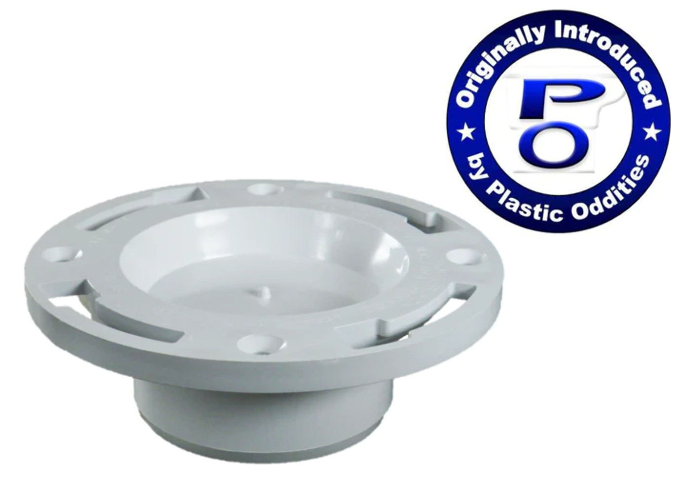 Plastic Oddities 3″x4″ Flush-Fit Closet Flange with Knockout