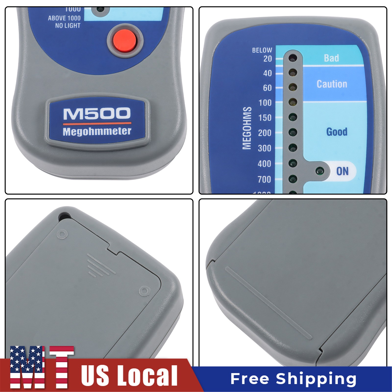 Digital M500 Insulation Tester, Megohmmeter & Compressor Tester for HVAC