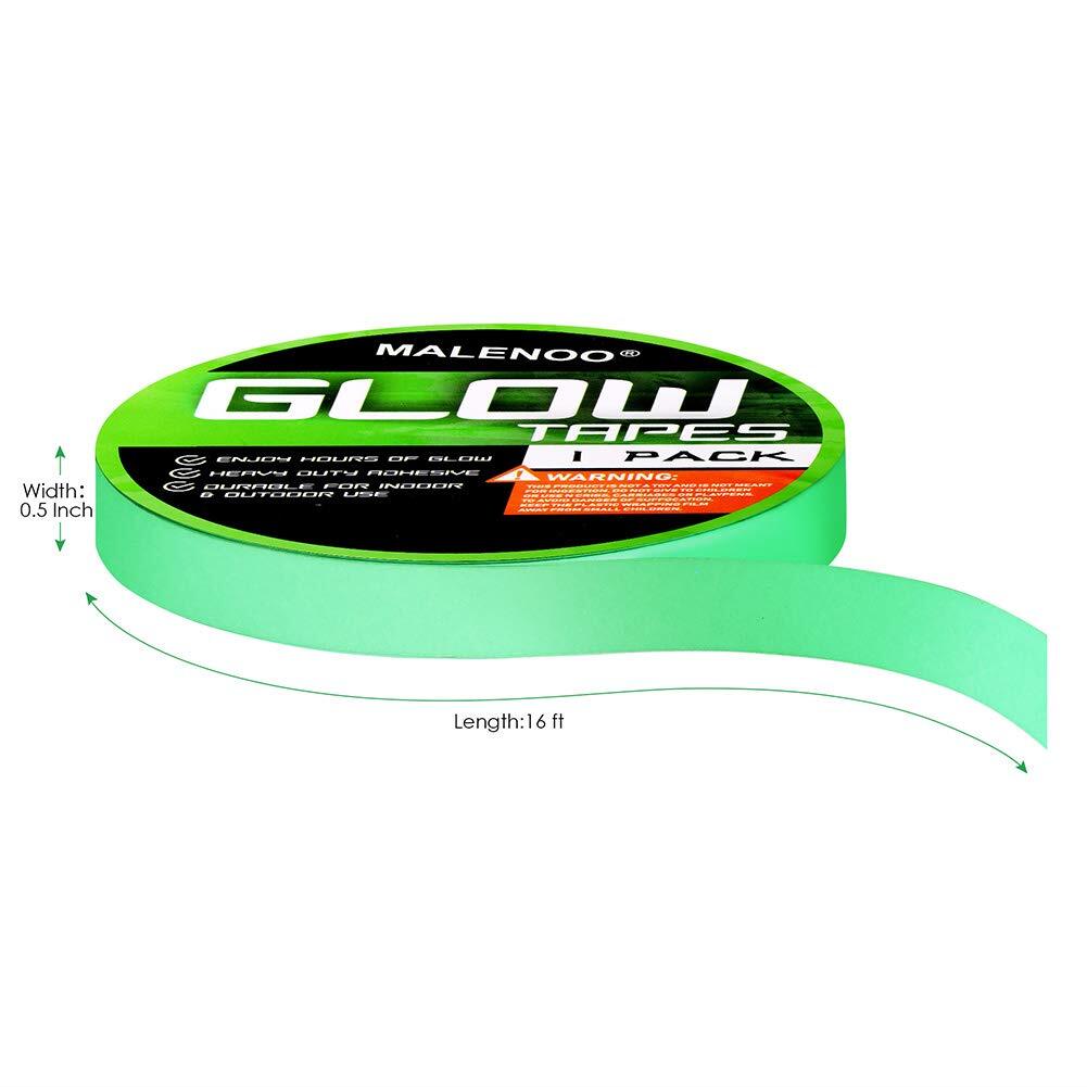0.5 Inch x 16FT Glow in The Dark Tape Lasting Bright for Green Neon Tape