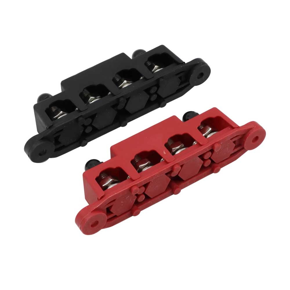 12V 250A Bus Bar Power Distribution Block 4 x 3/8″ Studs Battery Terminal Block
