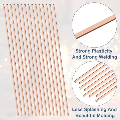 50 Sticks Brazing Rods AWS BCuP-5 15% Silver Solder Phos Copper Alloy, Industry