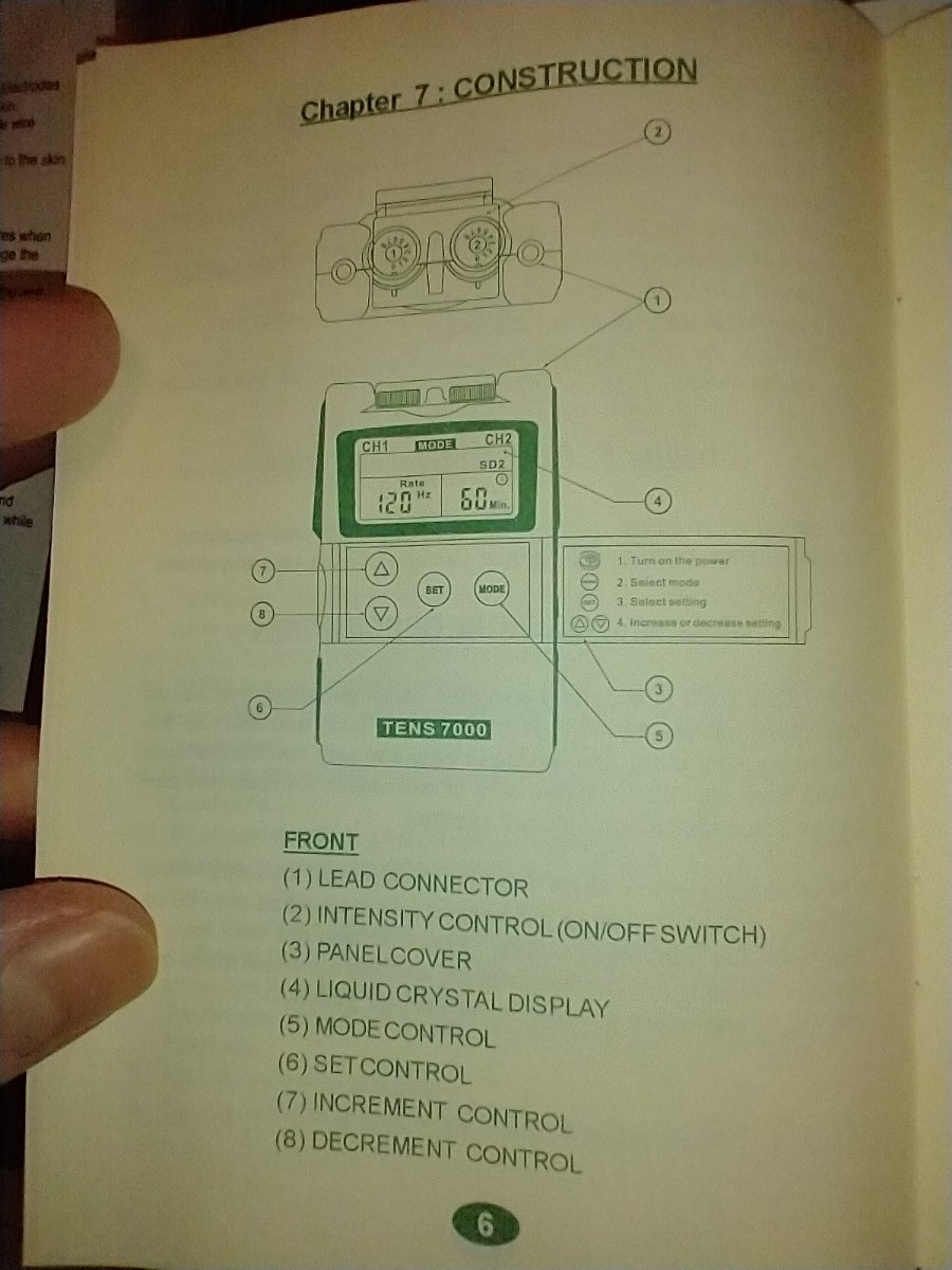 Roscoe Medical TENS 7000 Handheld 2 Channel Unit with EXTRA Electrodes