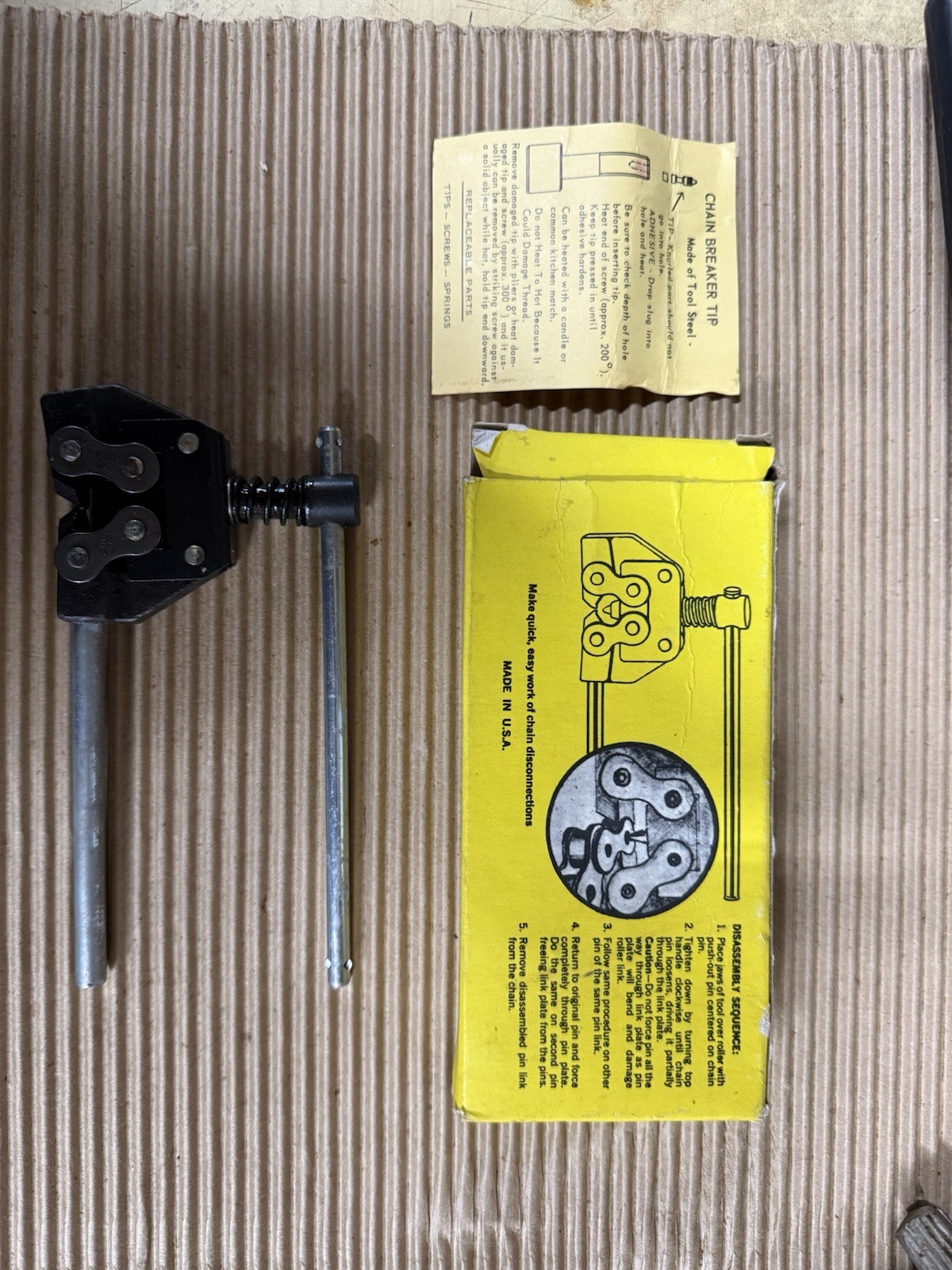 ELMCO Chain Breaker/Detacher 25-60 Hardened Steel VTG Wheel Sport MADE IN U.S.A