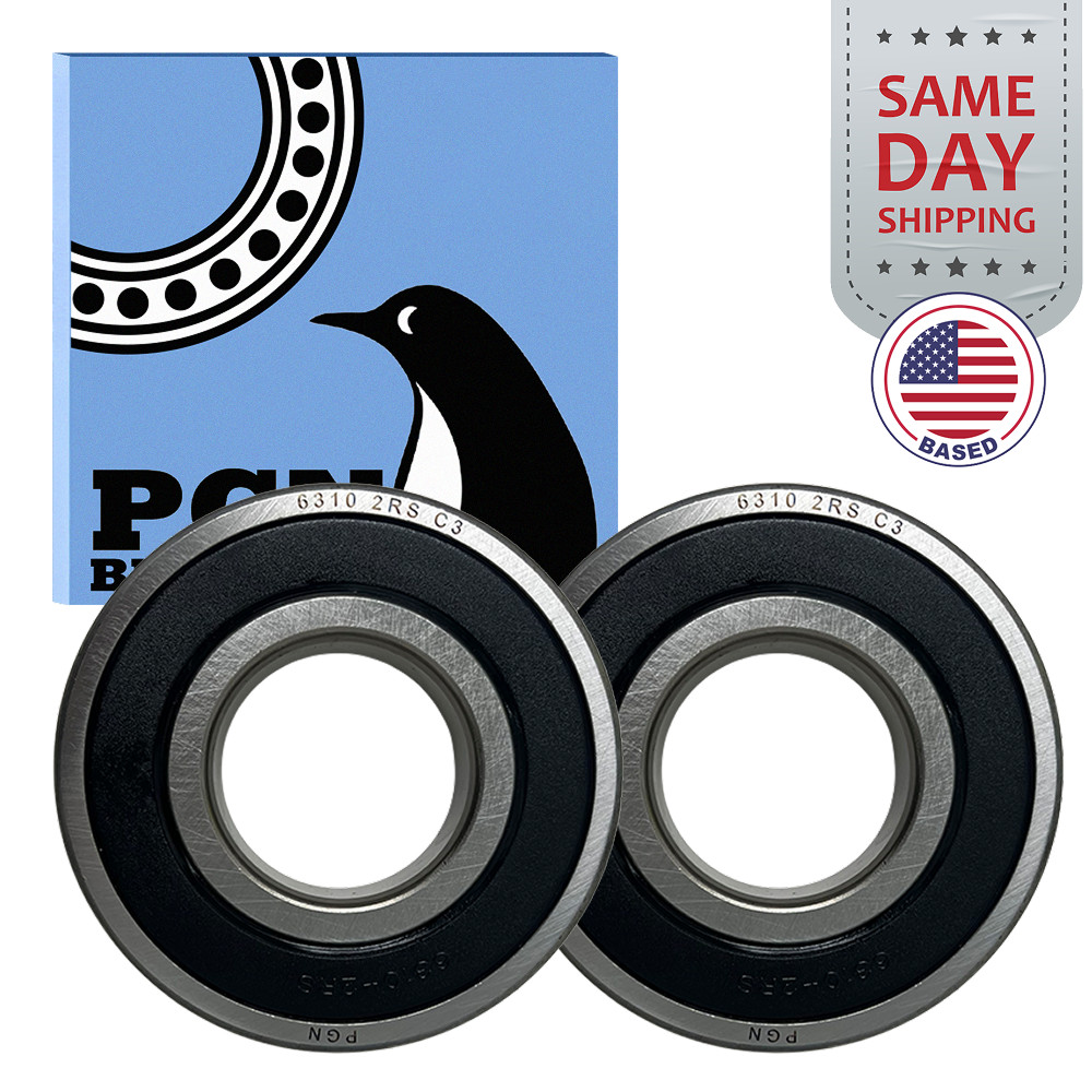 PGN 6310-2RS Ball Bearing, Double Rubber Sealed, Pack of 2