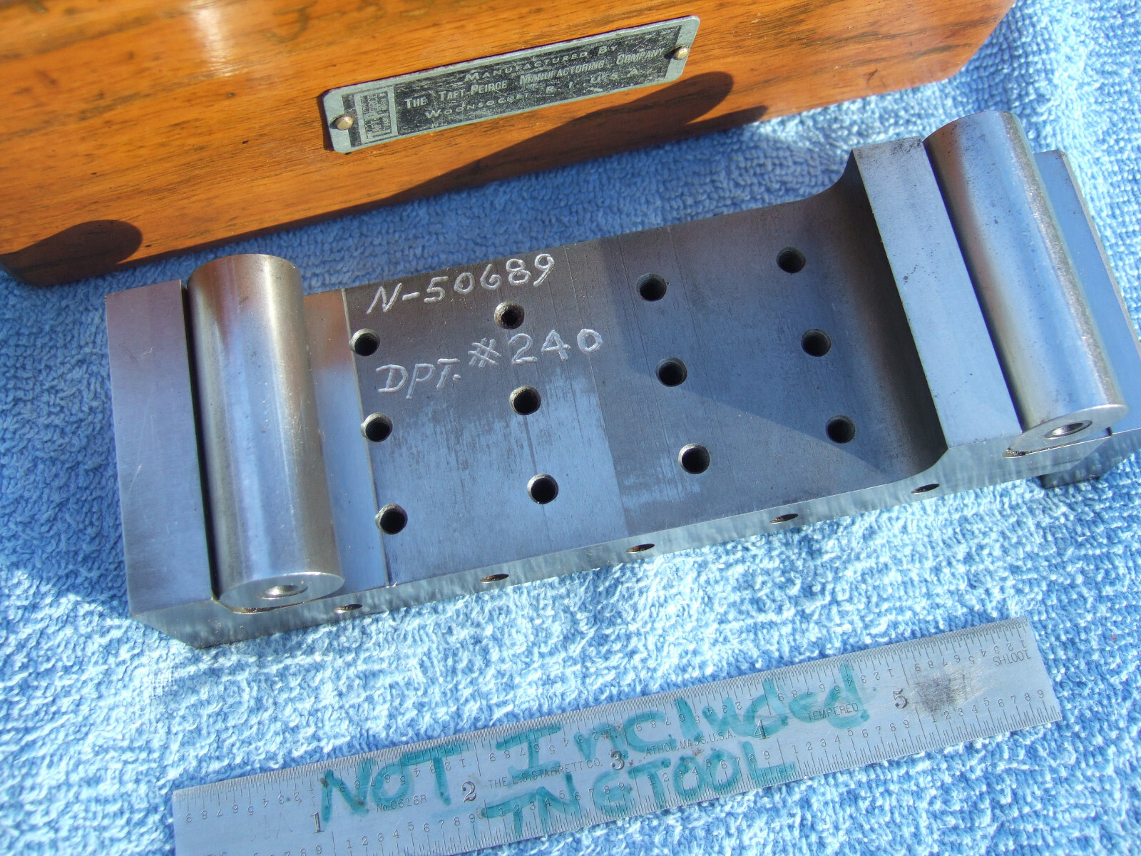 SINE PLATE TAFT-PEIRCE SINE PLATE 1A TOOLMAKER MACHINIST GRIND INSPECT EDM MILL