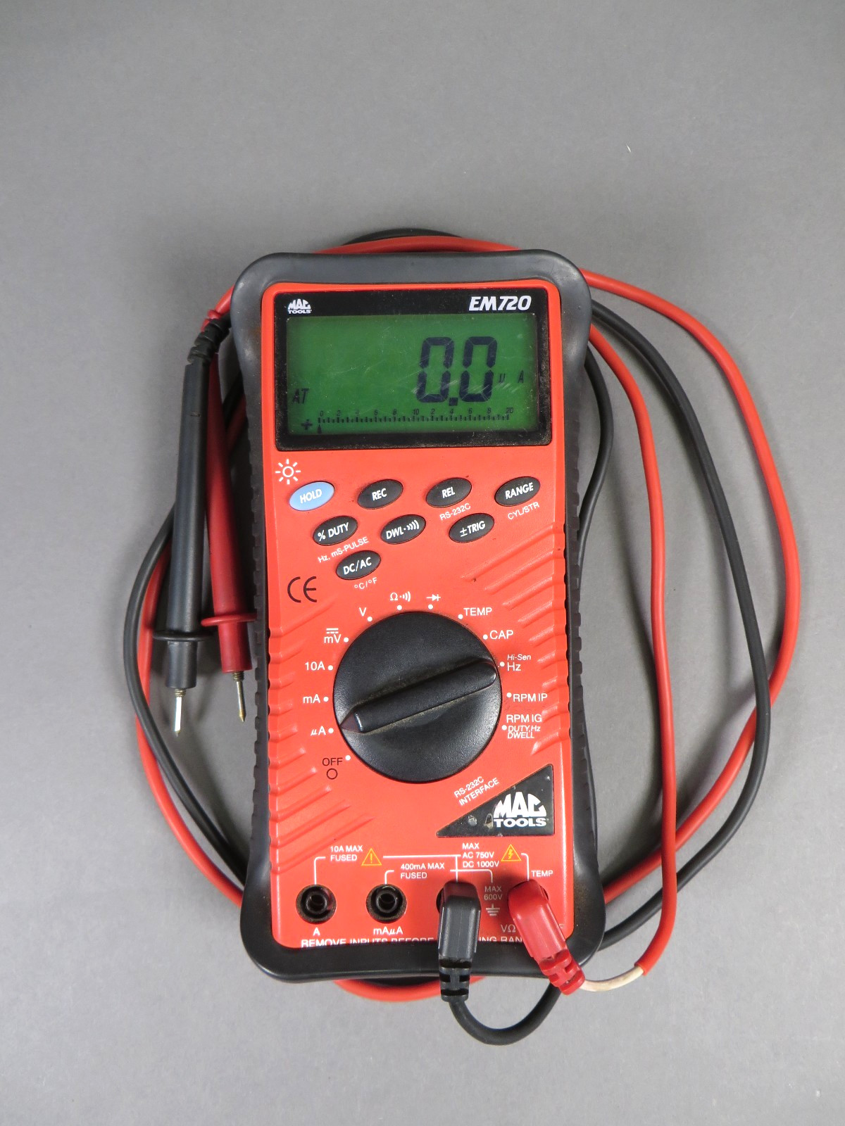 Mac Tools EM720 Smart Digital Multimeter w/Case – Good Working Condition!