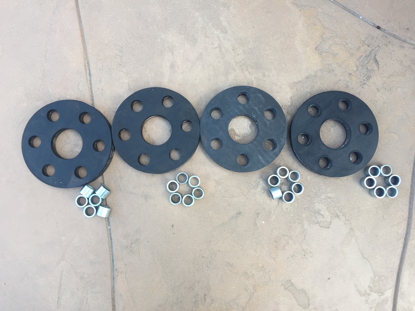 Set of 4 Rhino Bush Hog Hardee rotary cutter flex coupler rubber discs w bushing
