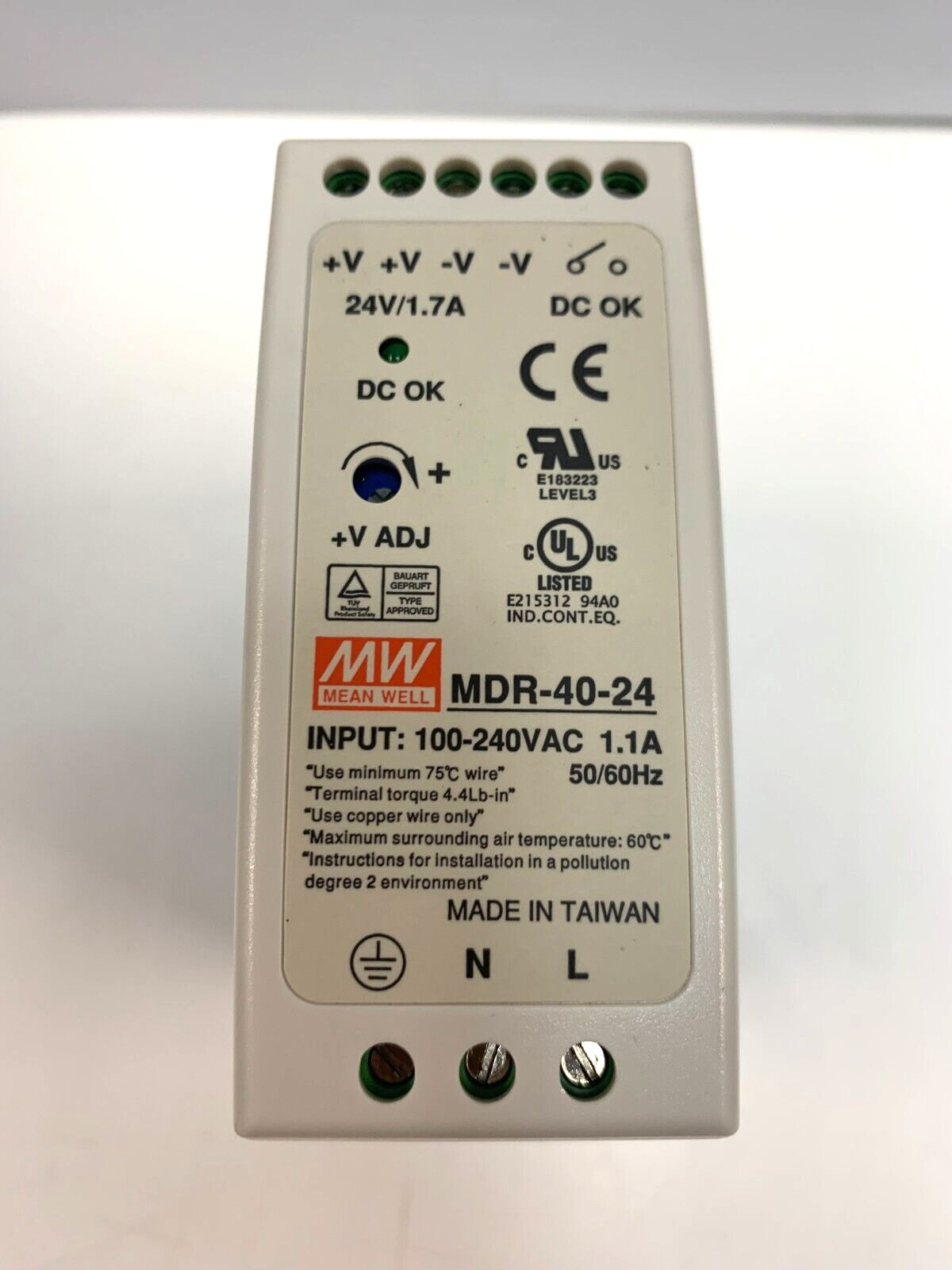 Clean! Mean Well MDR-40-24 Power Supplies 1.7A 24V – Free Shipping!
