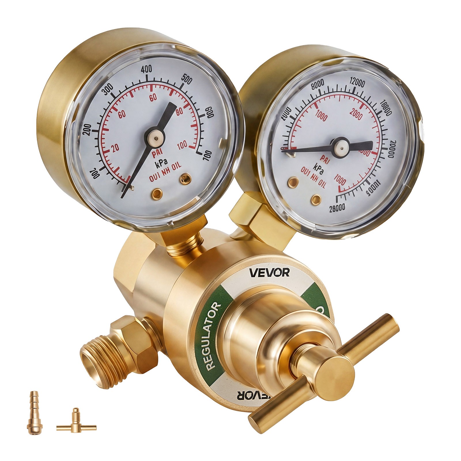 VEVOR Oxygen Regulator 0-4000PSI Welding Gas Gauge with CGA-540 Inlet Connection