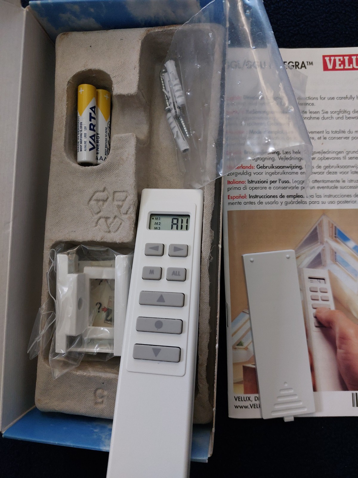 Velux WLR 100 50 02 Remote Control Remonte Control GGL/GGU INTEGRA