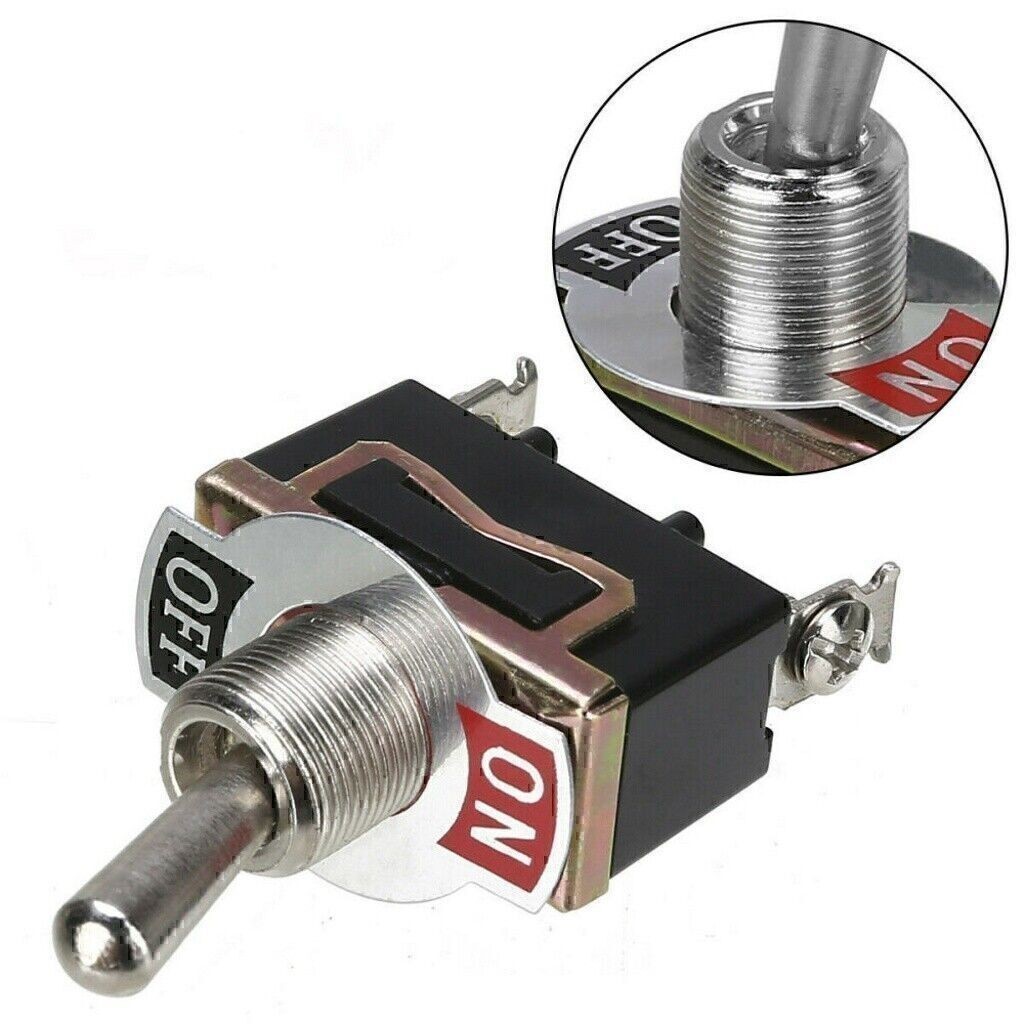 5* toggle switch SPST 12V 24V 250V Volt 15A ON OFF Flick Auto Car Boat 2-pole US