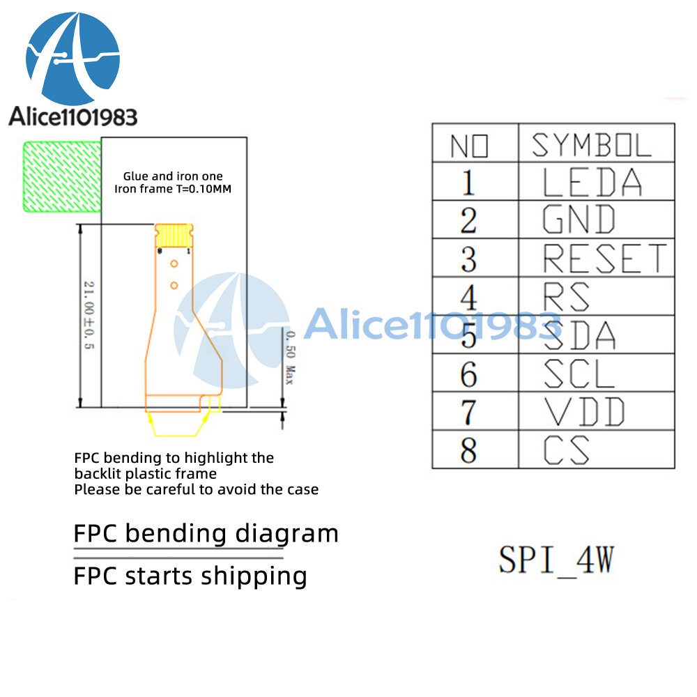 1.14″ Inch Drive IC ST7789 TFT IPS LCD Display Screen 8 Pin Module 135*240