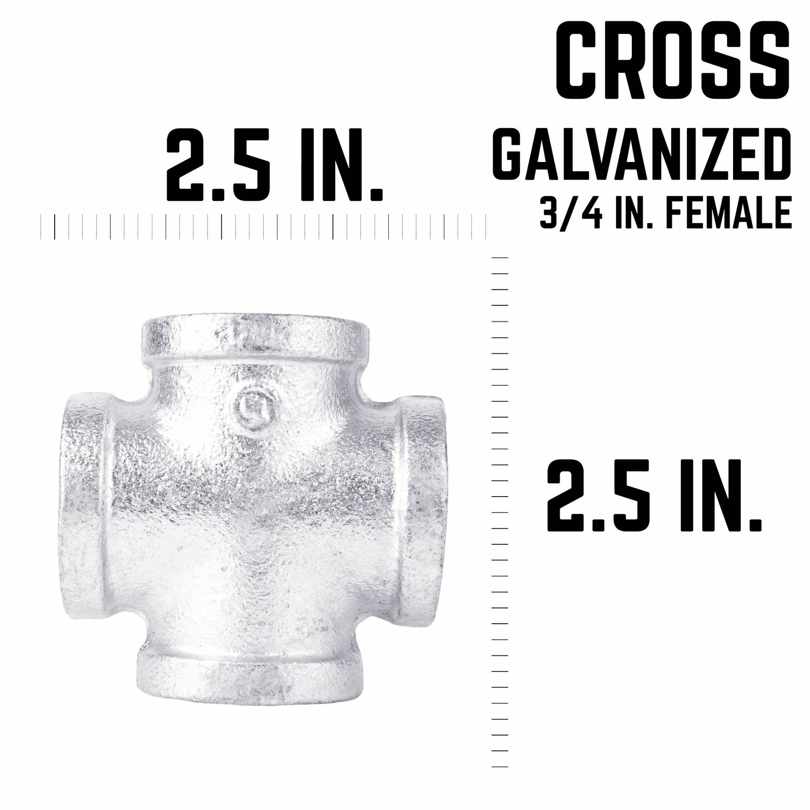 3/4 in. Galvanized Iron Cross