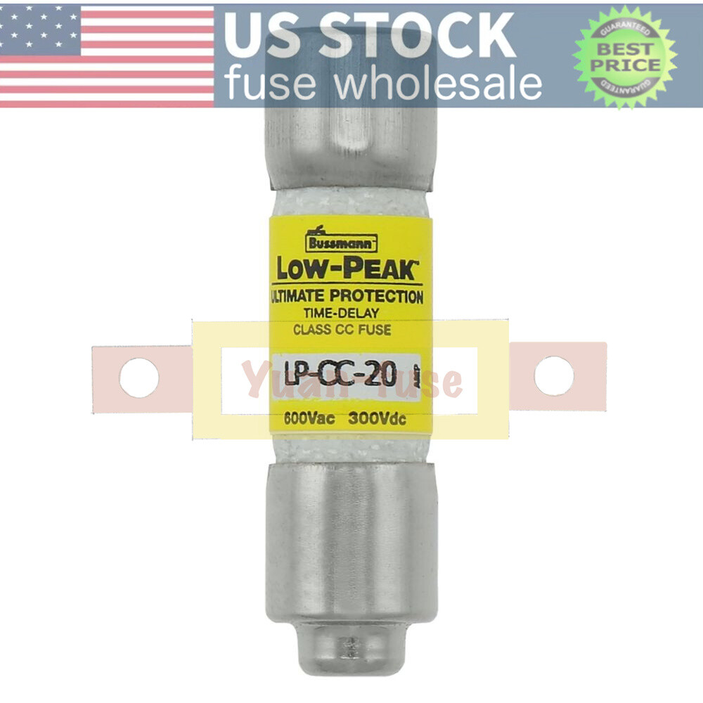 LPCC20 10PCS New Bussmann LP-CC-20 20A 600Vac Time-delay Fuse Fast Delivery