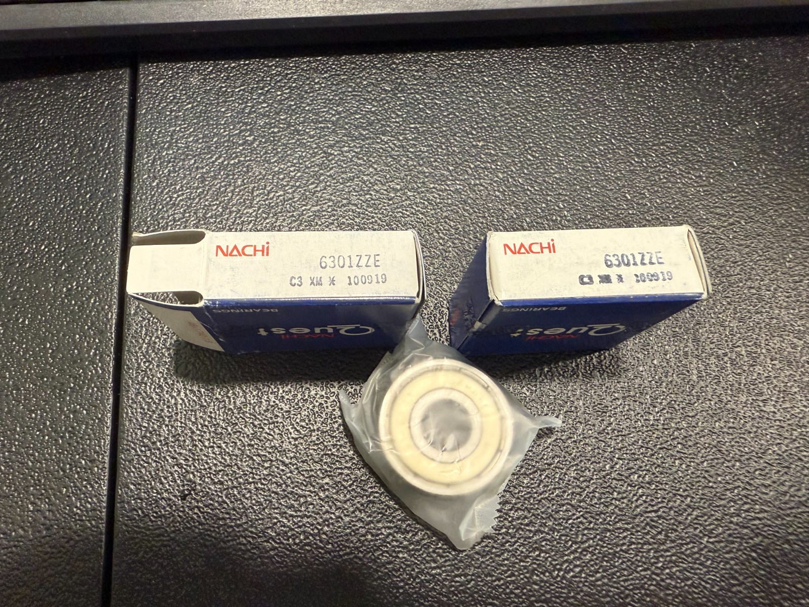 Lot of 2 NACHI 6301 ZZ Deep Groove Ball Bearings, Metal Shielded. Free Shipping