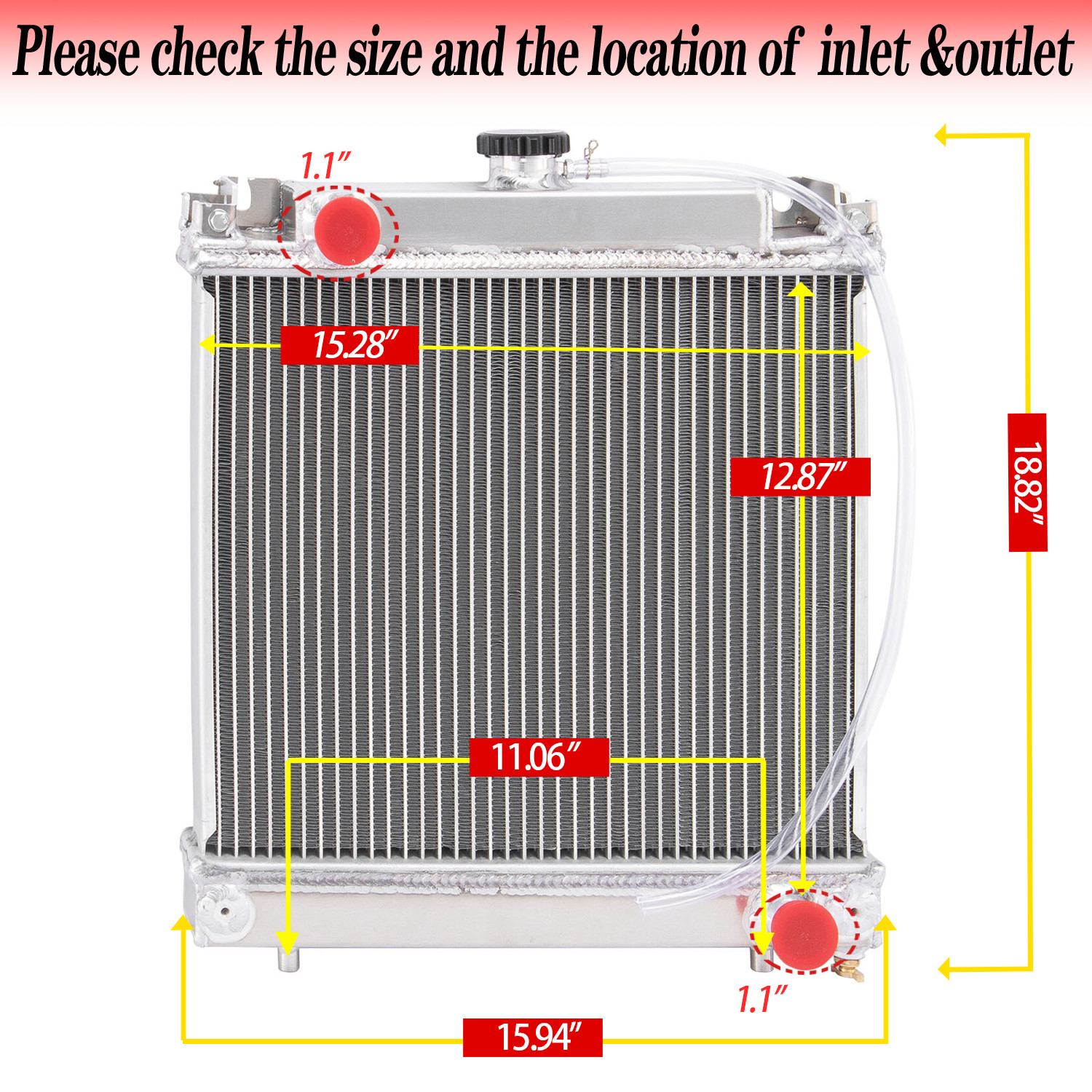LVA802036 Tractor Radiator Fit John Deere 2305 2025R 2320 3005 790 Compact