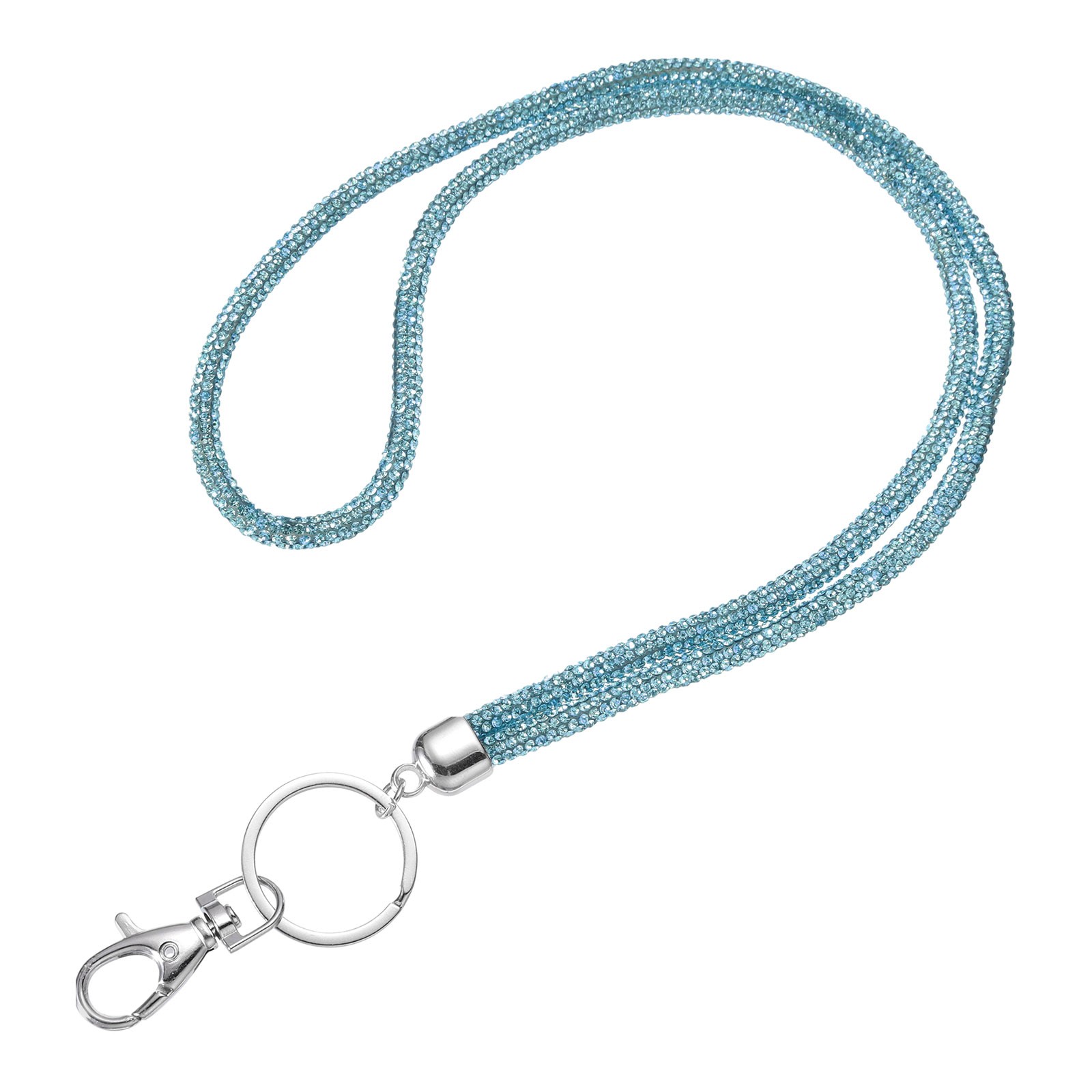 80cm(31.5″) Phone Crossbody Strap with Metal Clasp & Keyring for Key Strap, Blue