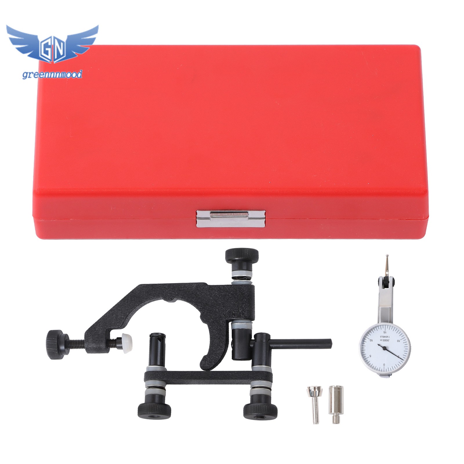 0.0005″ Test Dial Indicator W/ Universal Mill Holder Holder Quill Clamp 1-7/8