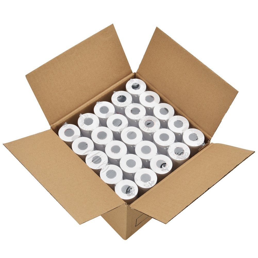 MFLABEL Thermal POS Receipt Paper Rolls – 2 1/4″ x 50′ 2 x 50′, White