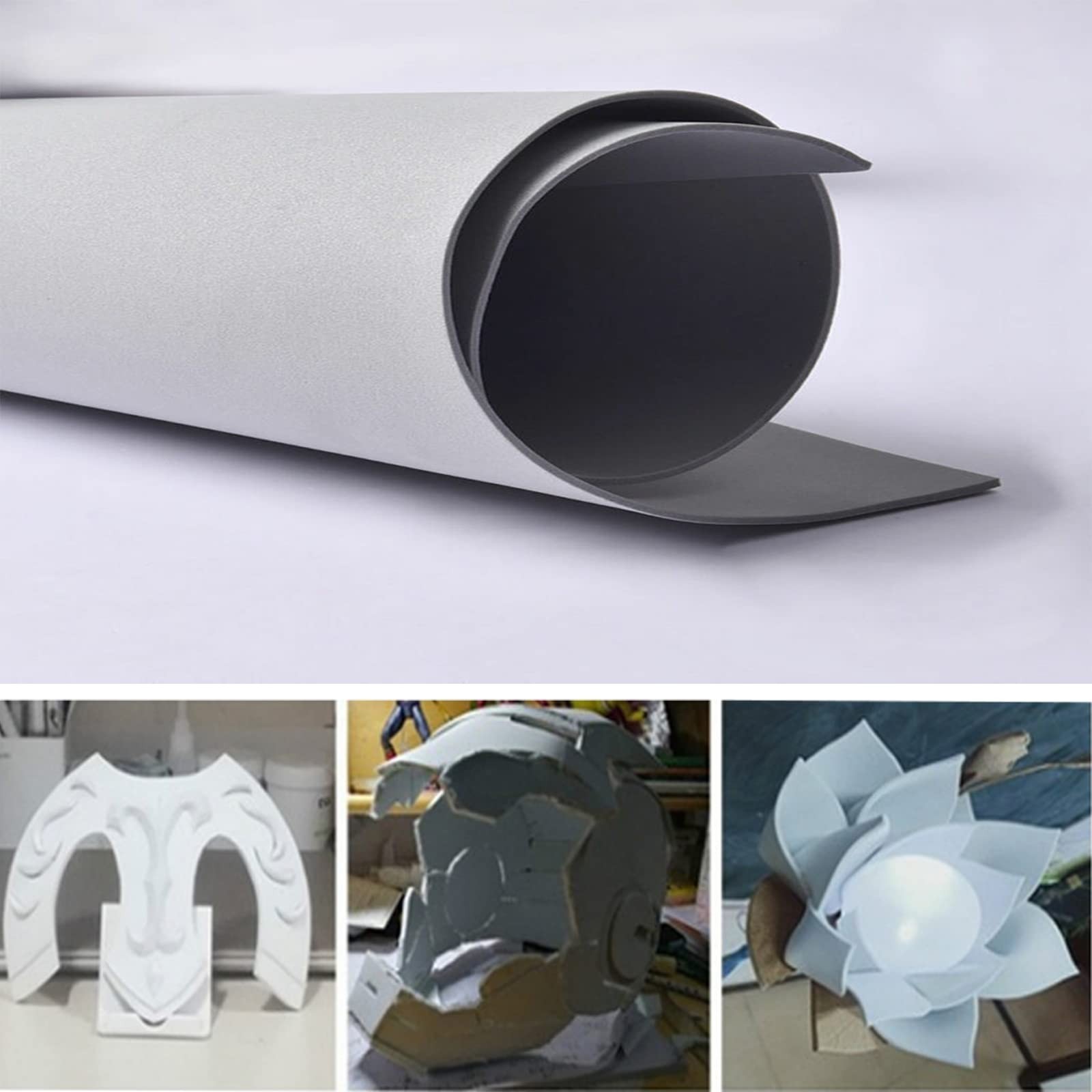 1 Piece 2mm Grey EVA Foam Sheet, 14″ x 39″ Craft Foam Cosplay 80 kg/m³̴