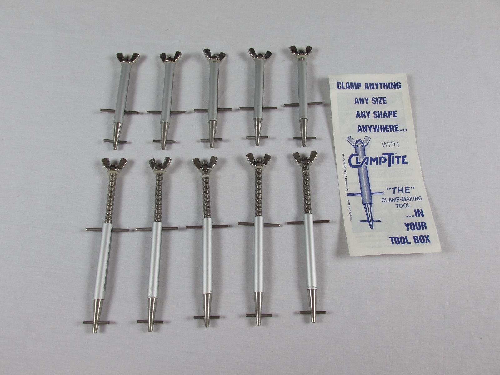 CLAMPTITE Tool Clamping Clamp Making Tool Professional Wire Clamps USA LOT OF 10