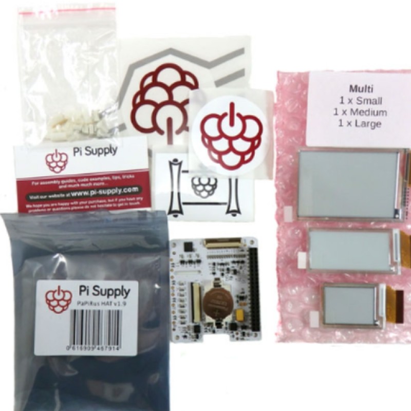 Pi Supply PaPiRus ePaper eInk Screen Kit for Raspberry Pi 1.44in 2.0in 2.7in