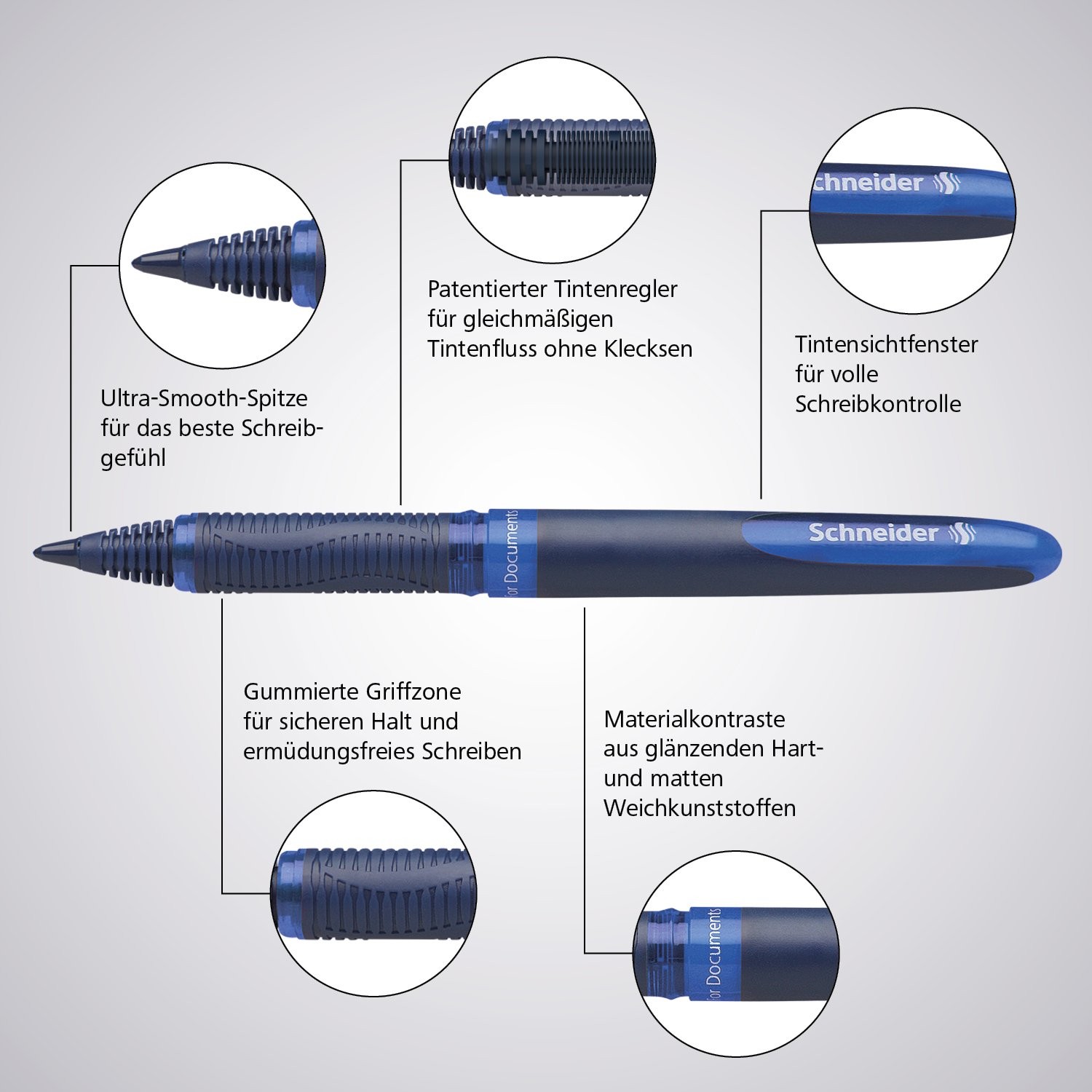 Schneider One Business Rollerball Pen Black Ink 0.6mm Ultra Smooth Writing