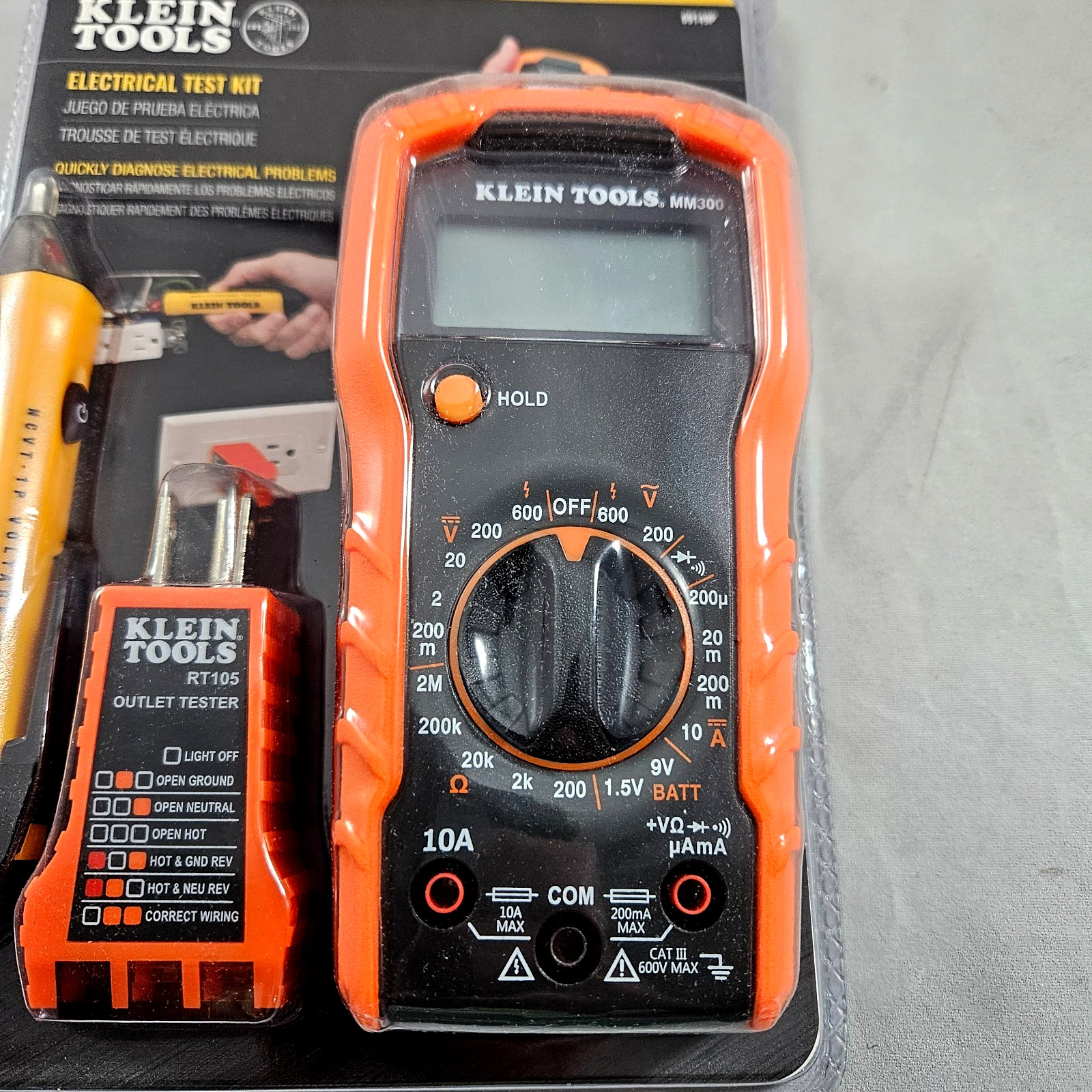 Klein Tools 69149P Electrical Test Kit MM300 NCVT-1P RT105 CAT III 600V New