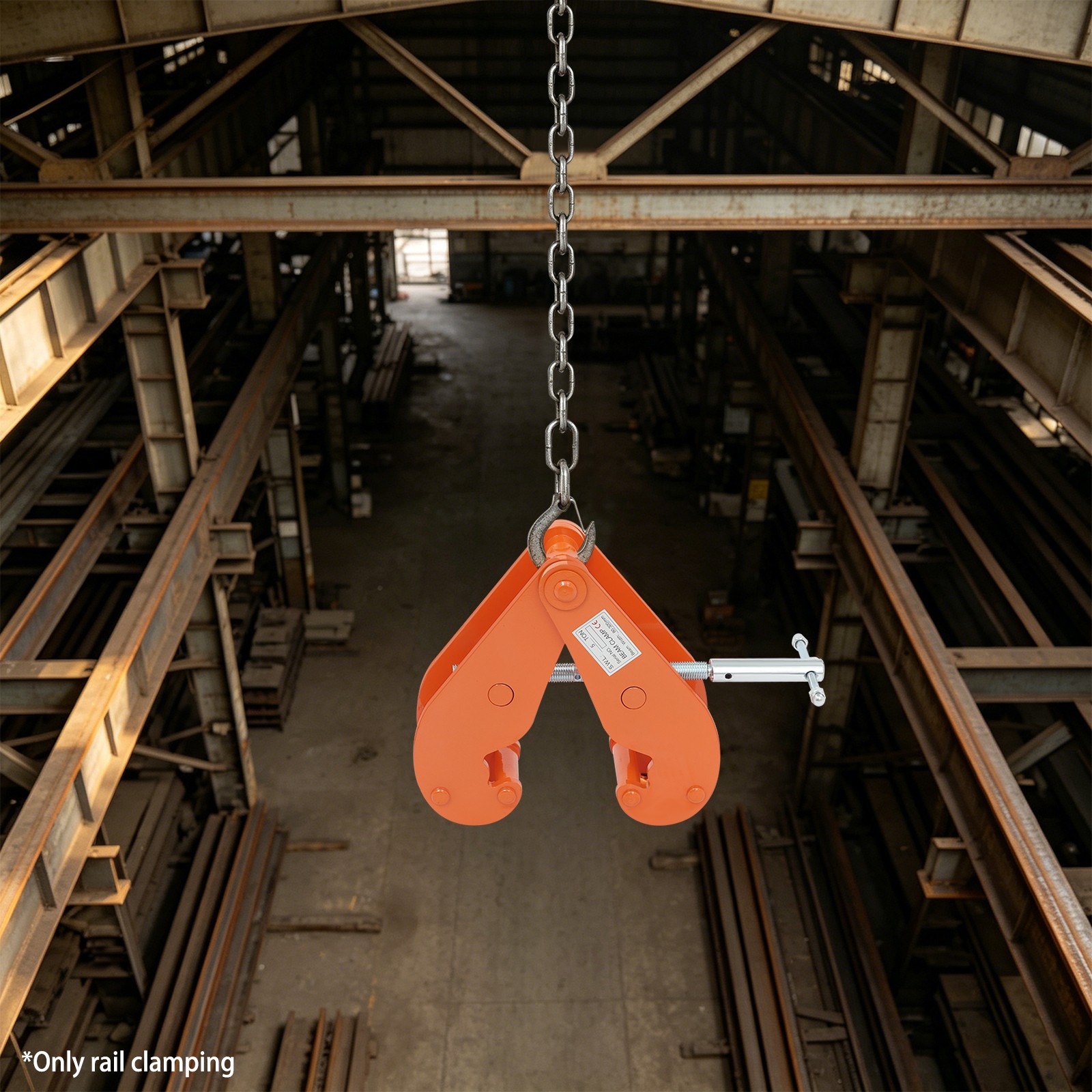5T 11000lbs Heavy Duty Carbon Steel I-Beam Lifting Clamp with Adjustable Opening